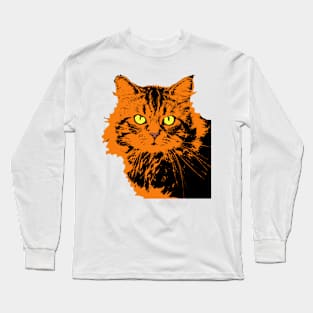 Cat orange white Long Sleeve T-Shirt